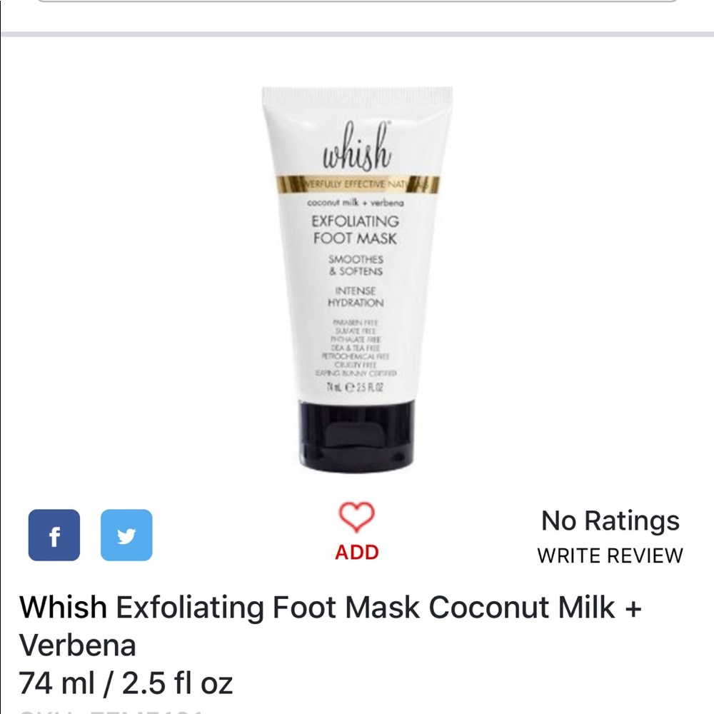 Whish Exfoliating Foot Mask